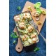 La part de crevettes aux poireaux