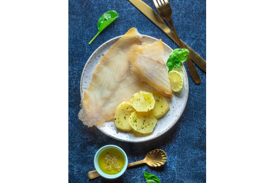4 tranches lieu jaune fumé Poissons fumés