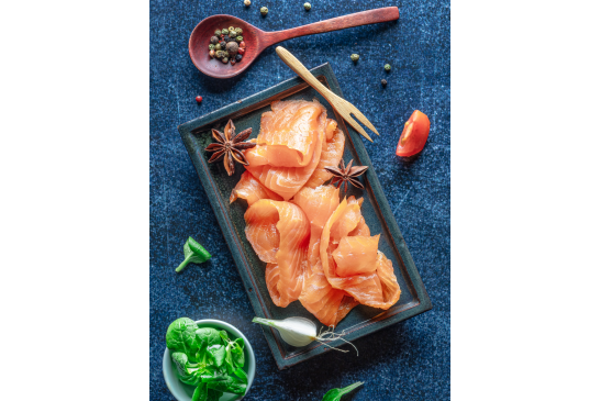 4 tranches truite fumée Poissons fumés